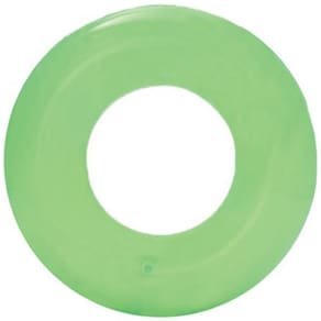 Boia Circular Neon Transparente 51cm Verde - Kit 3 Unidades