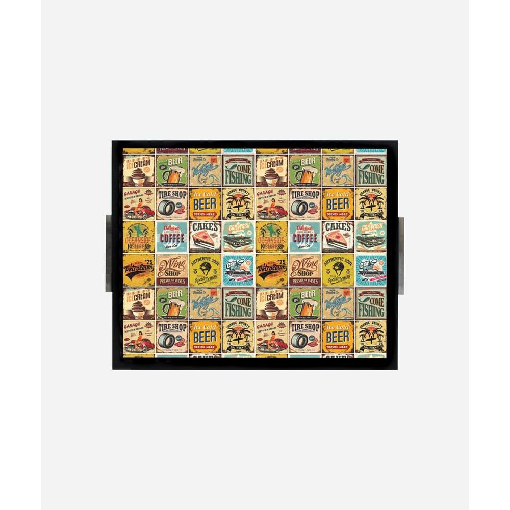 Bandeja Estampada 30X37 - Retrô Poster