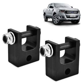 Par Prolongador De Amortecedor Traseiro Preto Ranger 2014
