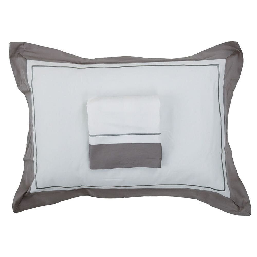 Jogo de Cama 300 Fios Firenze Solteiro  Cinza