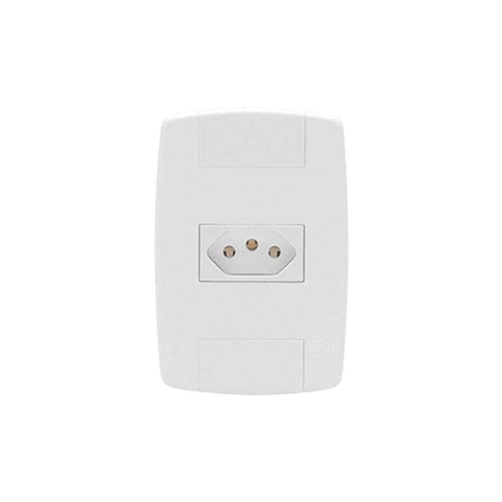 Conjunto Tomada Simples 10A 250V Ilumi Lev Branco