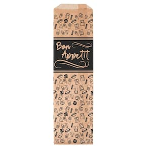 Saquinho De Papel Porta Talher Kraft 100 Unidades