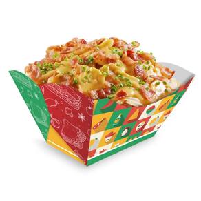 Embalagem Bandeja Multiuso e Nachos P Verde e Vermelho 1000u
