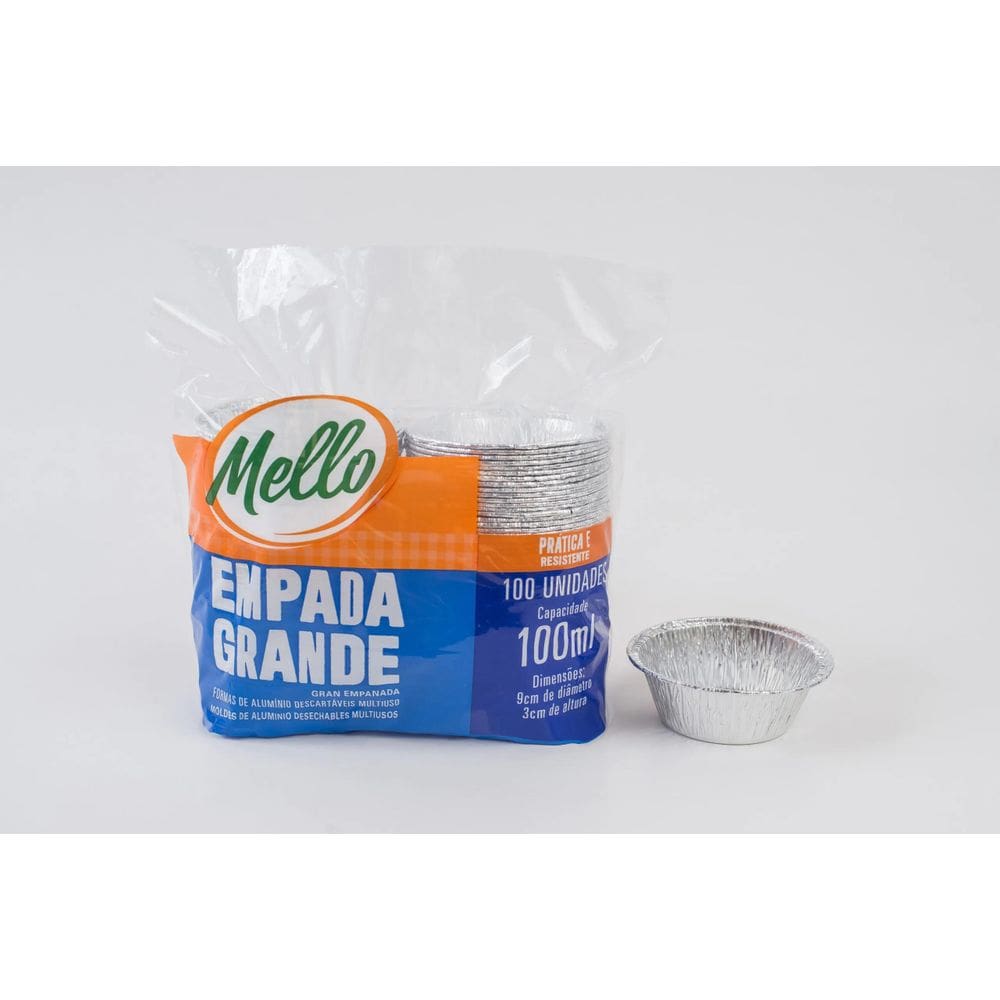 Forma De Aluminio Empada Grande 100 Ml. C/6X100 Un. (Mello)