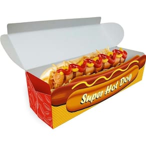 Embalagem Hot Dog 20cm - Vermelho 100 Unidades