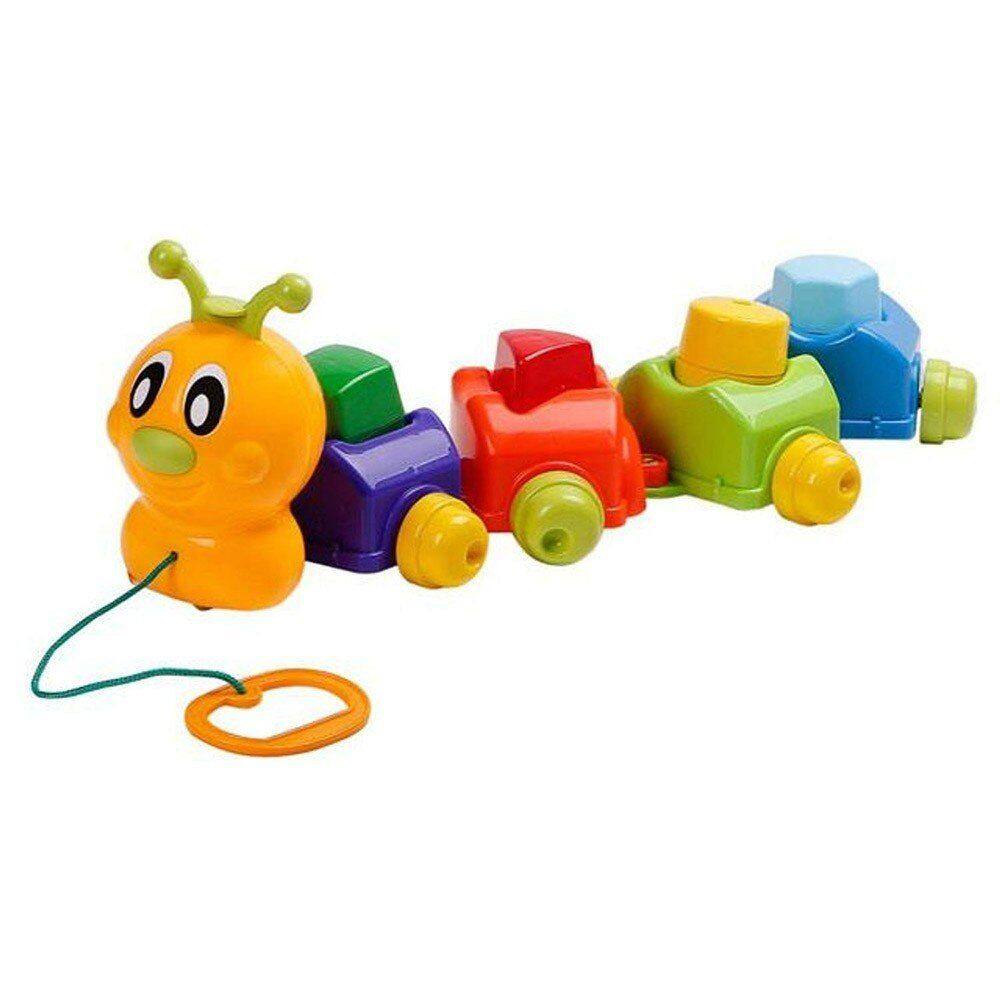 Centopéia Didática Brinquedo De Puxar E Encaixar Com Som - Tateti
