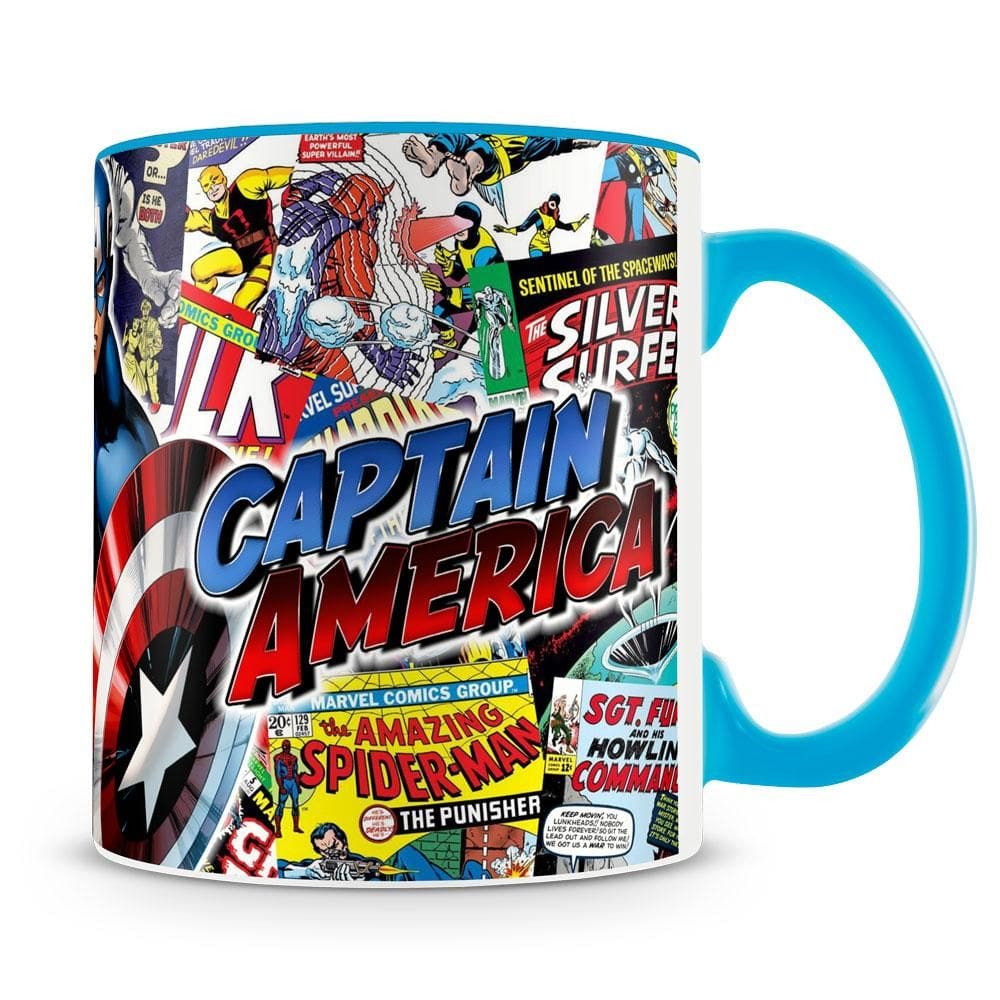 Caneca Personalizada Capitão América Quadrinhos