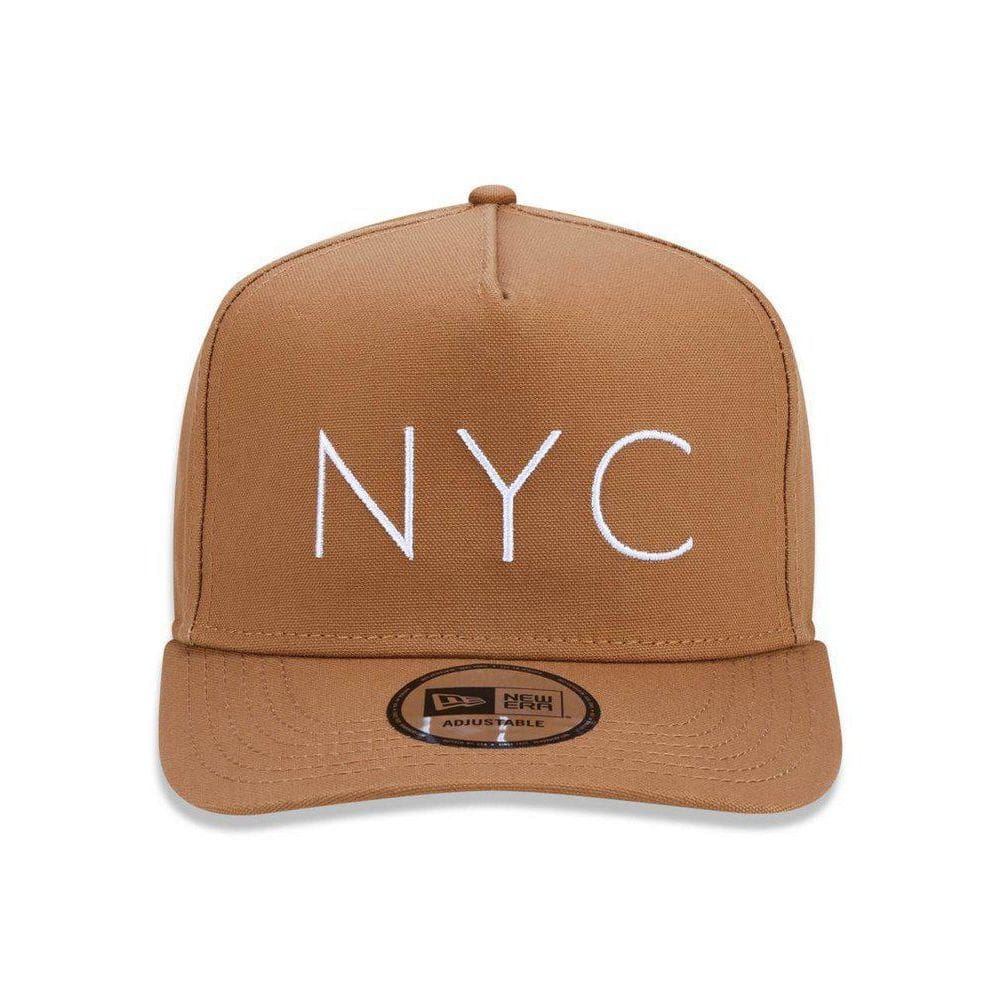 Boné New Era 9Forty Nyc Kaki A-Frame Snapback Aba Curva