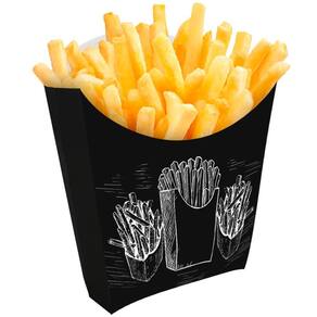 Embalagem para Batata Frita Pequena 100 unid. Preto