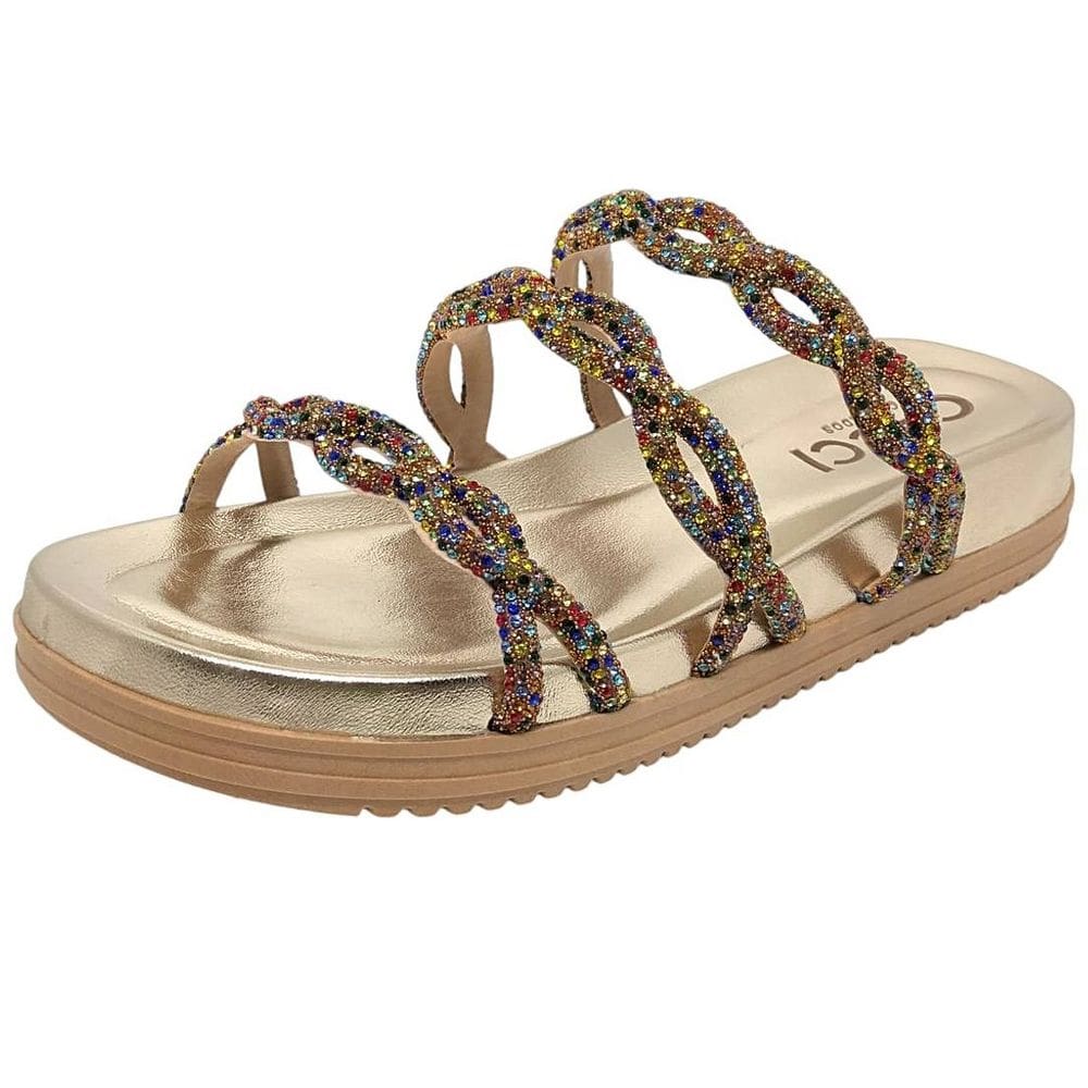Chinelo Papete Feminino Flatform moderno social Cacci
