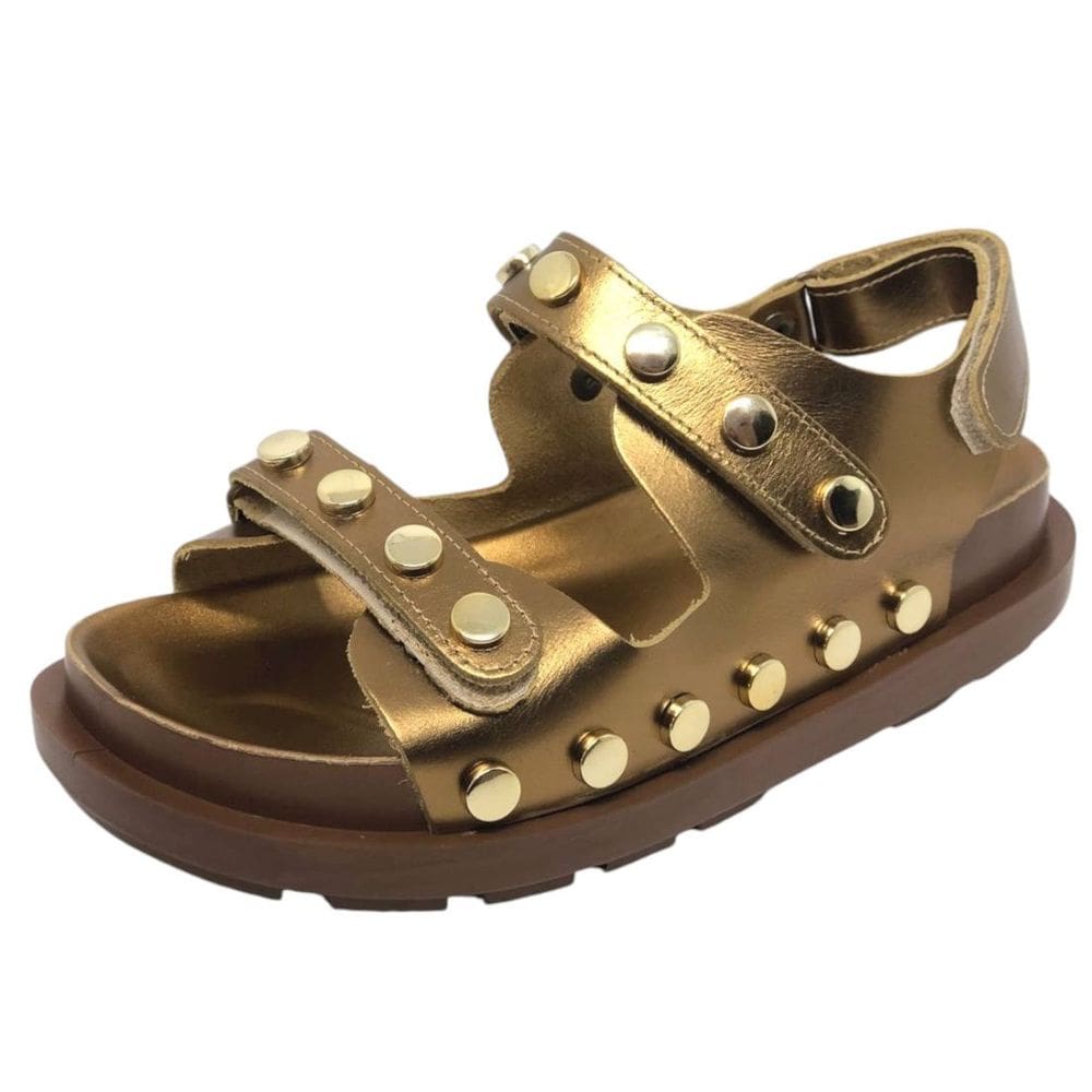 Sandália Feminina Pedraria Conforto Tratorada Moderna Cacci