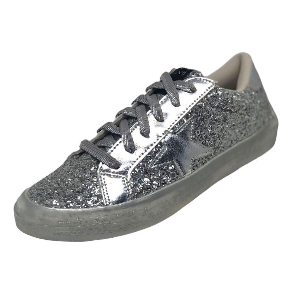 Tenis Street Brilhante Casual Cacci Feminino Moda