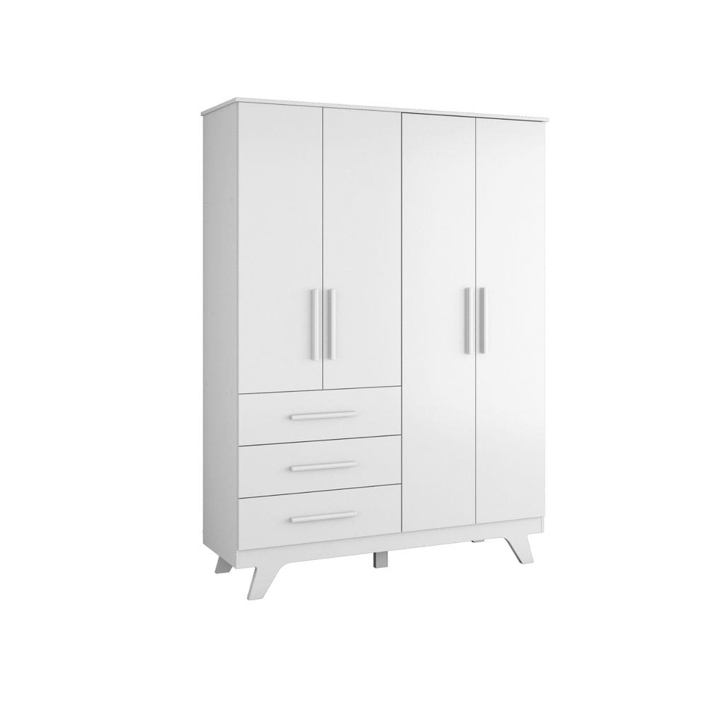Guarda Roupa Infantil Moveis Peroba Retro 04 portas LS MDF