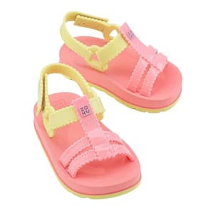 Sandalia Papete Infantil Menina Baby Borracha Bicolor Zaxy 18641