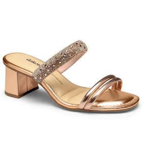 Tamanco Feminino Dakota Metalizado Strass Brilho Tiras Y7735