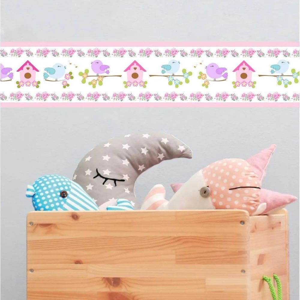 Faixa Decorativa Adesivo Feminina Infantil Menina Passaro