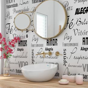 Papel De Parede Lavável Sala Quarto Fé/Alegria Paz 3M