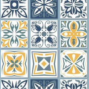 Papel De Parede Lavável Azulejo Azul Cozinha Banheiro 3M