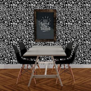 Papel De Parede Casual Coffee Auto Colante 3M