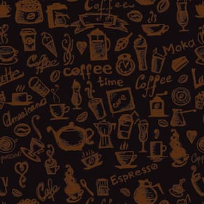 Papel De Parede Cozinha Adesivo Lavável Preto/Marrom 3M