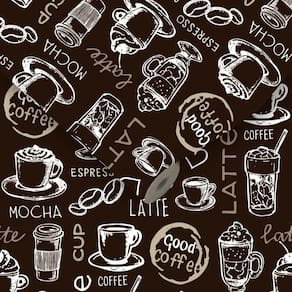Papel Parede Adesivo Decorativo Lavável Cozinha Café Marrom