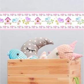 Faixa Decorativa Adesivo Feminina Infantil Menina Passaro