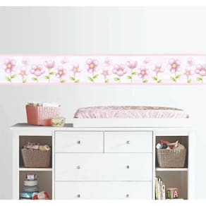Faixa Decorativa Adesivo Feminina Infantil Floral Menina