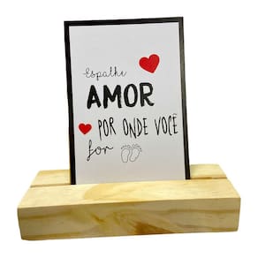 Enfeite De Mesa Com Frase Espalhe Amor Por Onde Você For