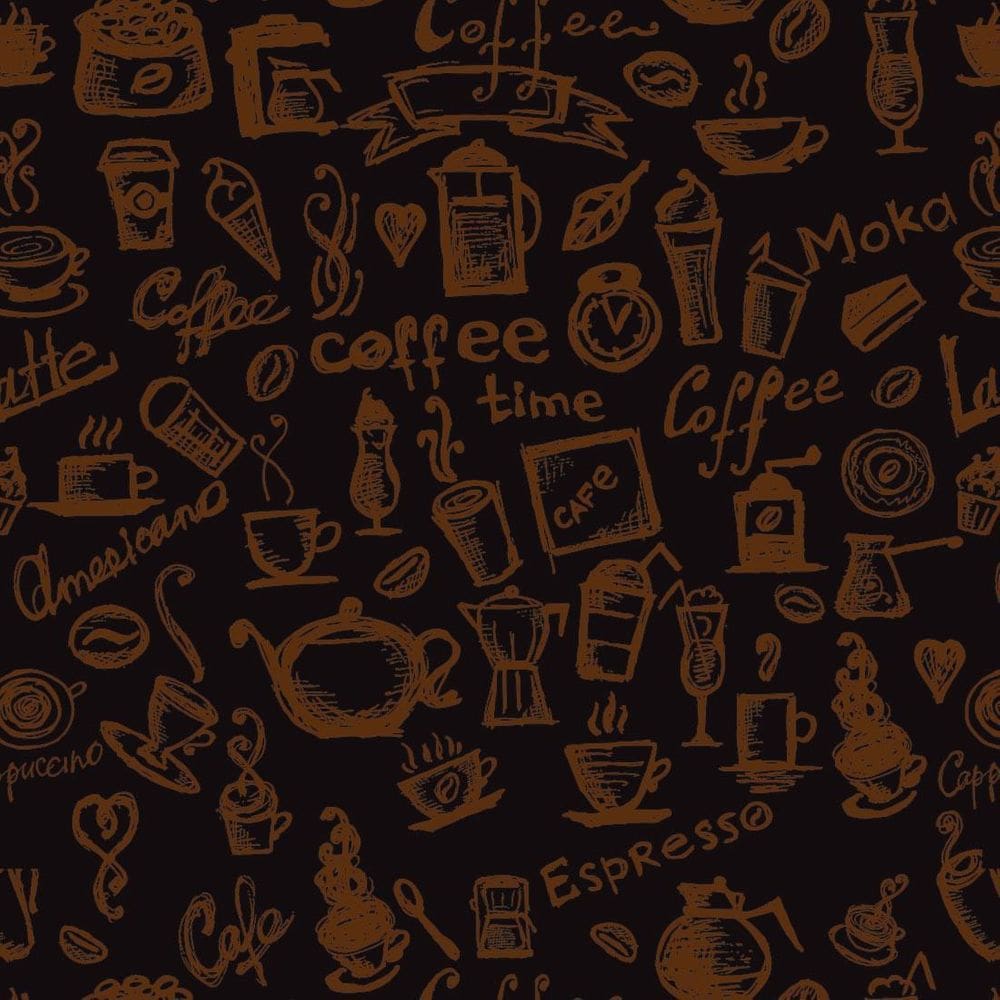 Papel De Parede Cozinha Adesivo Lavável Preto/Marrom 3M