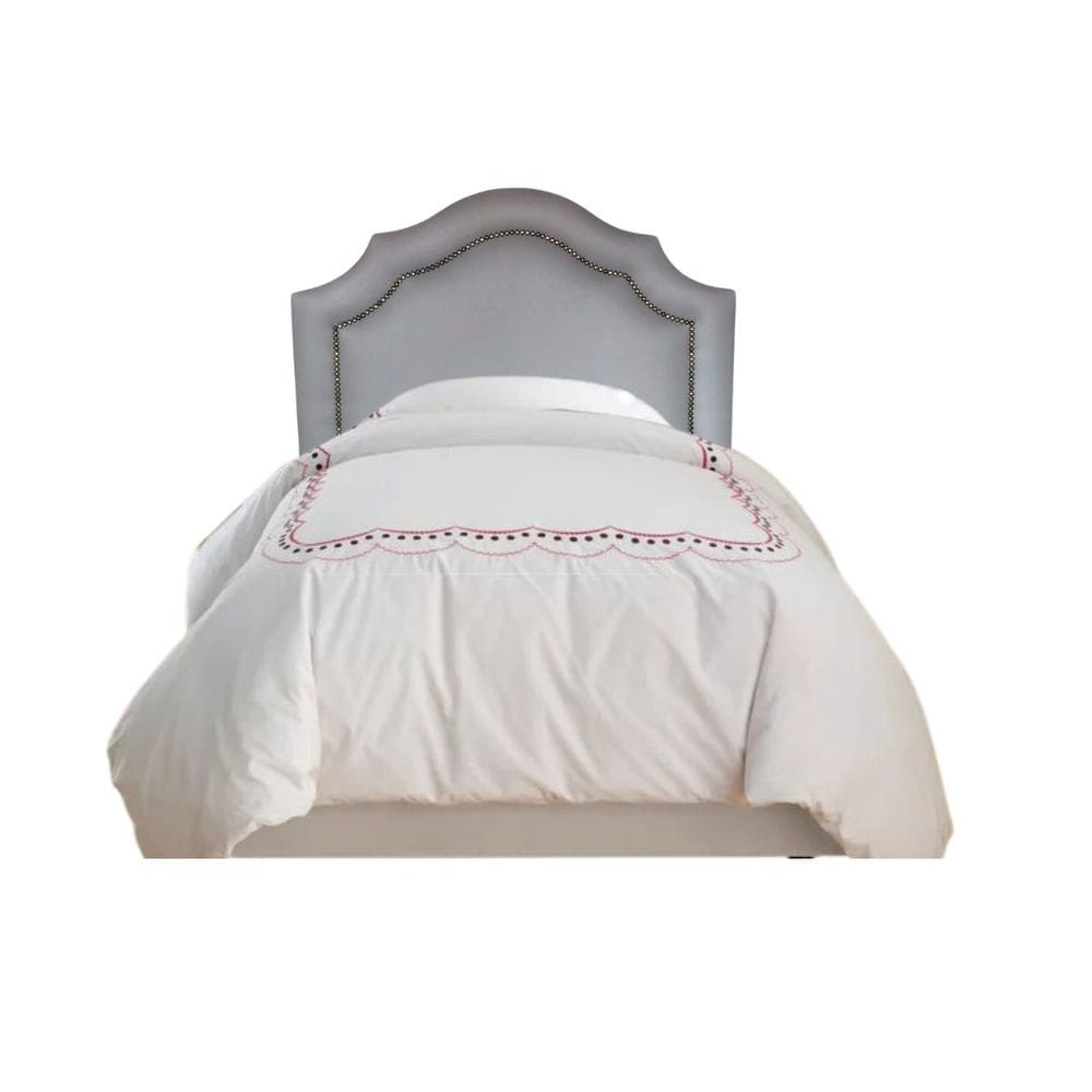 Cabeceira de Cama Box Solteiro Corino Cinza Provençal Tachas