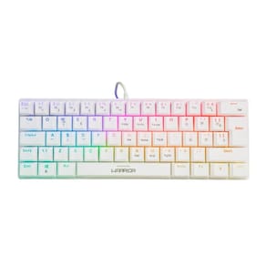 Teclado Gamer Mecânico Warrior Royal Precision, Artic Edition, 60%, Branco, ABNT2, TC311, WARRIOR