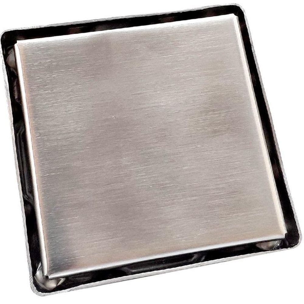 Ralo Oculto Duplo Inox - 15 x 15 Cm Flvx Hidro