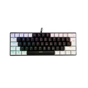 Teclado Gamer mecânico Warrior Royal Precision, Black and White Edition, ABNT2, TC314, WARRIOR