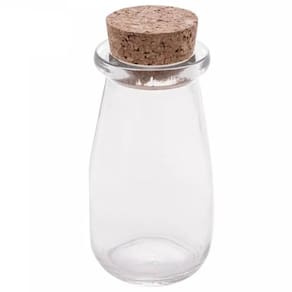 Mini Pote Decorativo com Rolha 100ml 10,5x5cm em Vidro Lyor Lembrancinhas Porta Mantimentos