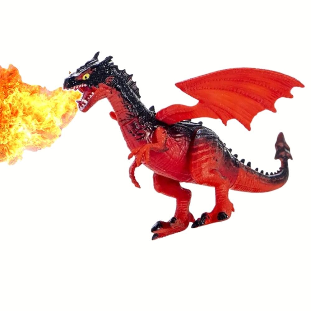 Brinquedo Dragão Articulado Mundo Medieval Asas Flexíveis - Dragão De Brinquedo Mundo Medieval Infantil 16cm - PANAMI