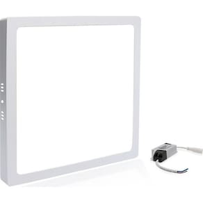 Painel LED Branco 24W 6000K Quadrado 30x30 Sobrepor Sala Quarto Cozinha Loja Oficina Escritório Banheiro Lavabo