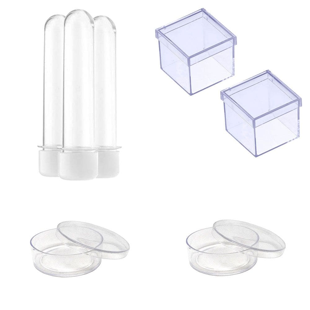 100 Latinhas Acrílicas Tubetes 13Cm Caixinhas 5X5 Branco