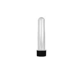 Tubete 08 Cm Com Tampa Preto 50Un Tubo De Ensaio
