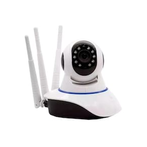 Câmera Sem Fio 360 Wifi P2P Hd 720P 3 Antenas Cartão Memória