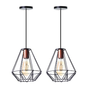 Lustre Pendente Aramado Cristal 24Cm Cobre - Ideallume