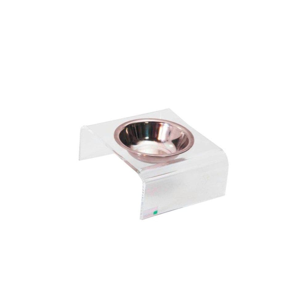 Comedouro/Bebedouro Modernpet Acrílico Inox M 9Altx20X20 Cm