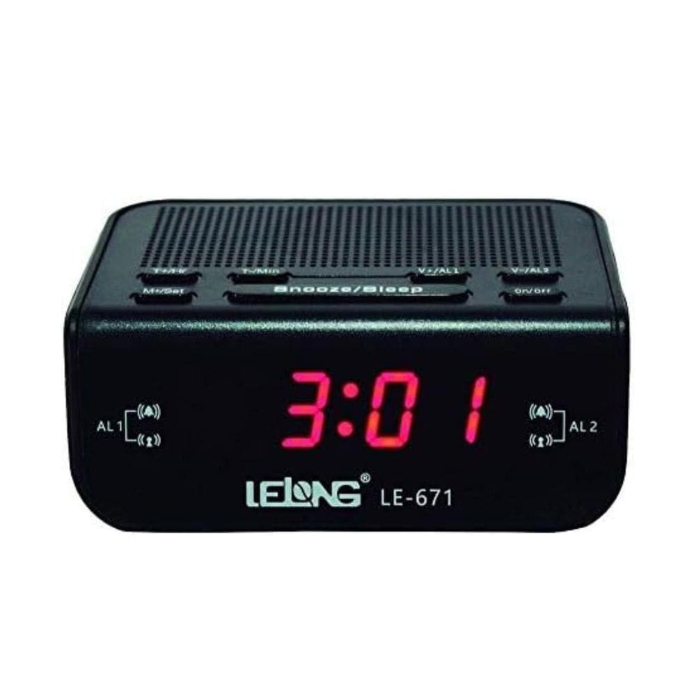 Radio Relógio Despertador Digital Lelong 671