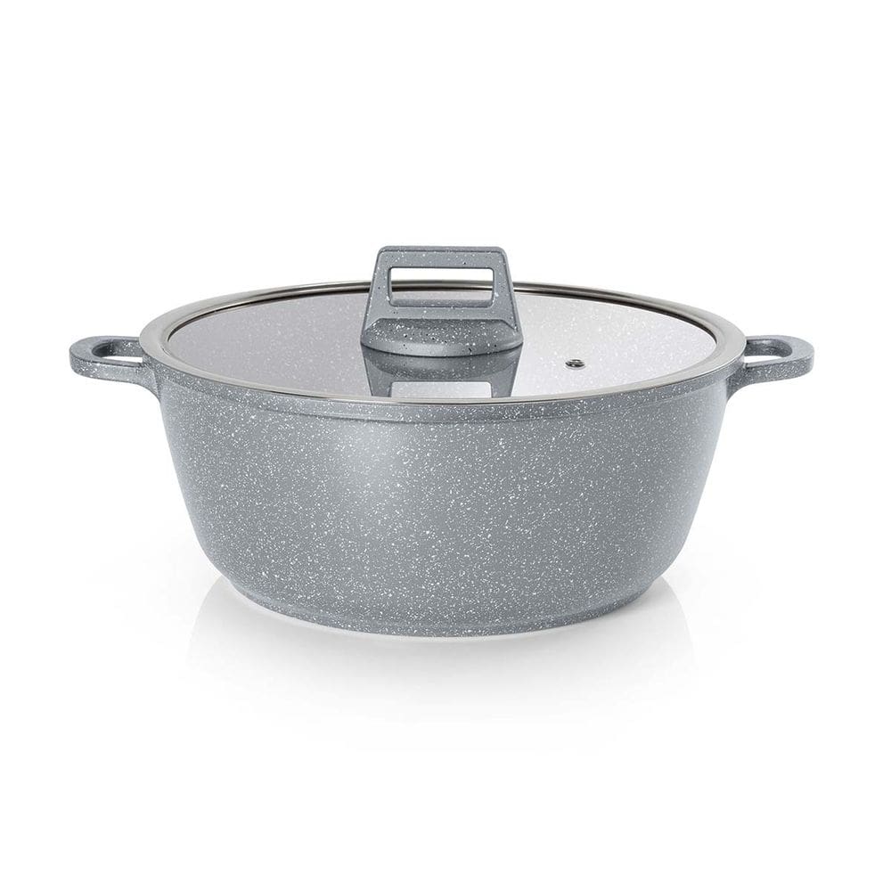 Caçarola 24cm Antiaderente Cinza Graniflon Moda do Chef