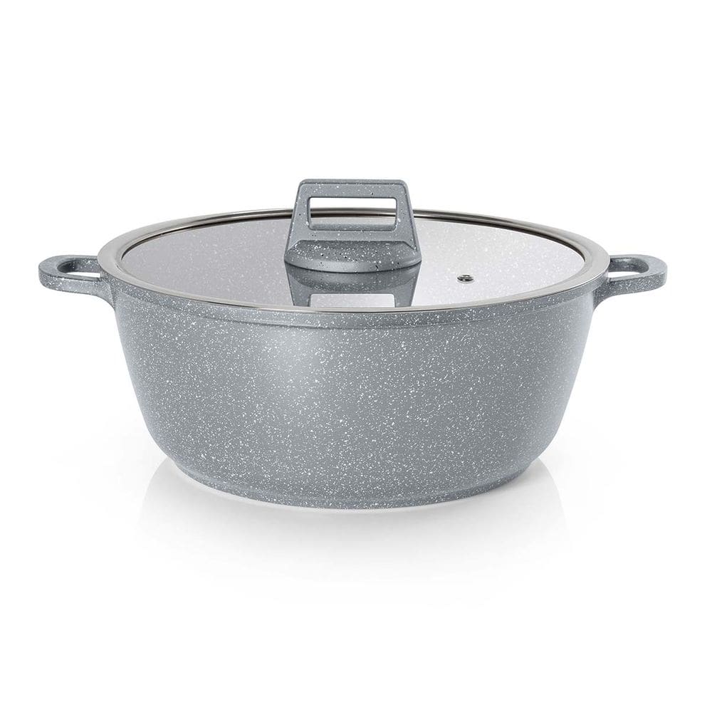 Caçarola 28cm Antiaderente Cinza Graniflon Moda do Chef
