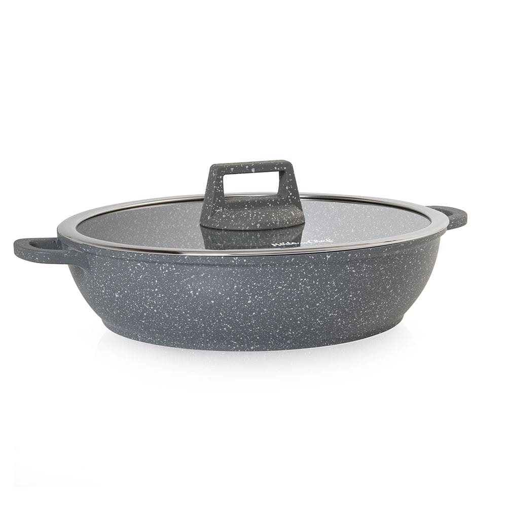 Caçarola Baixa 28cm Cinza Graniflon Moda do Chef