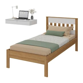Cama de Solteiro para Colchão 88 x 188 cm com Penteadeira 90cm Suspensa Multimóveis CR35248