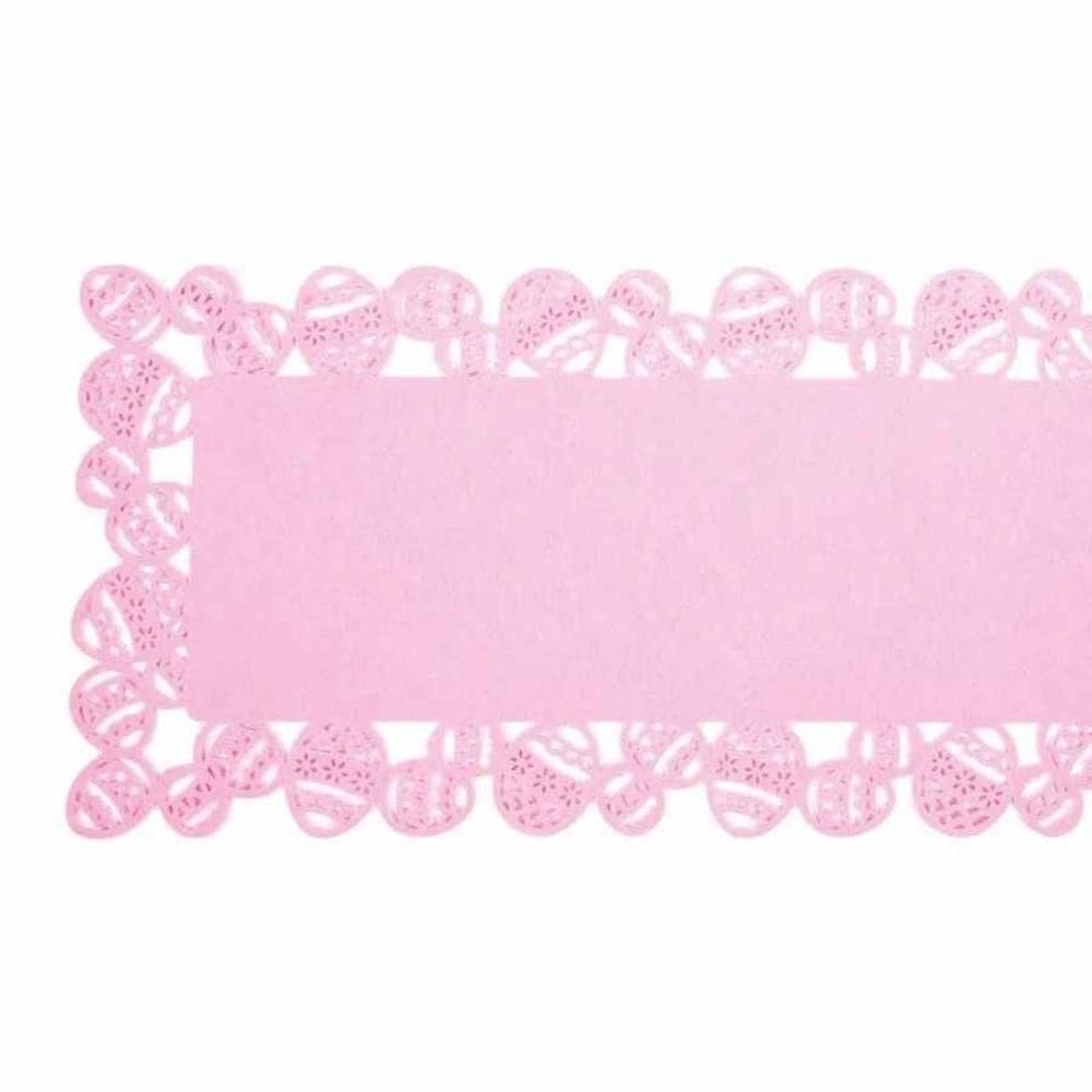 Caminho De Mesa Borda Ovo Rosa C/1