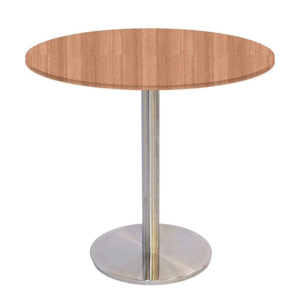 Mesa Bistrô Beta 112,50 cm (Alt) Disco Redondo Tampo MDP Redondo 60 cm (Larg) x 2,50 cm (Alt) Noce Naturalle