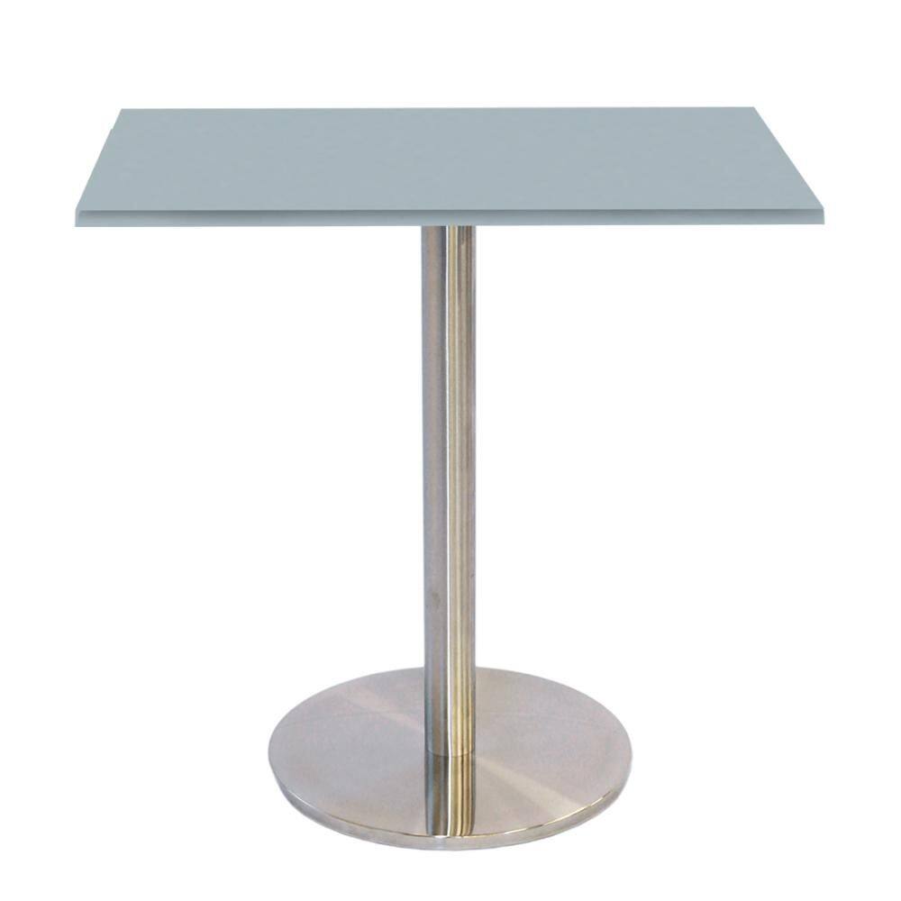 Mesa Bistrô Beta 112,50 cm (Alt) Disco Redondo Tampo MDP Quadrado 70 cm (Larg) x 2,50 cm (Alt) Cinza