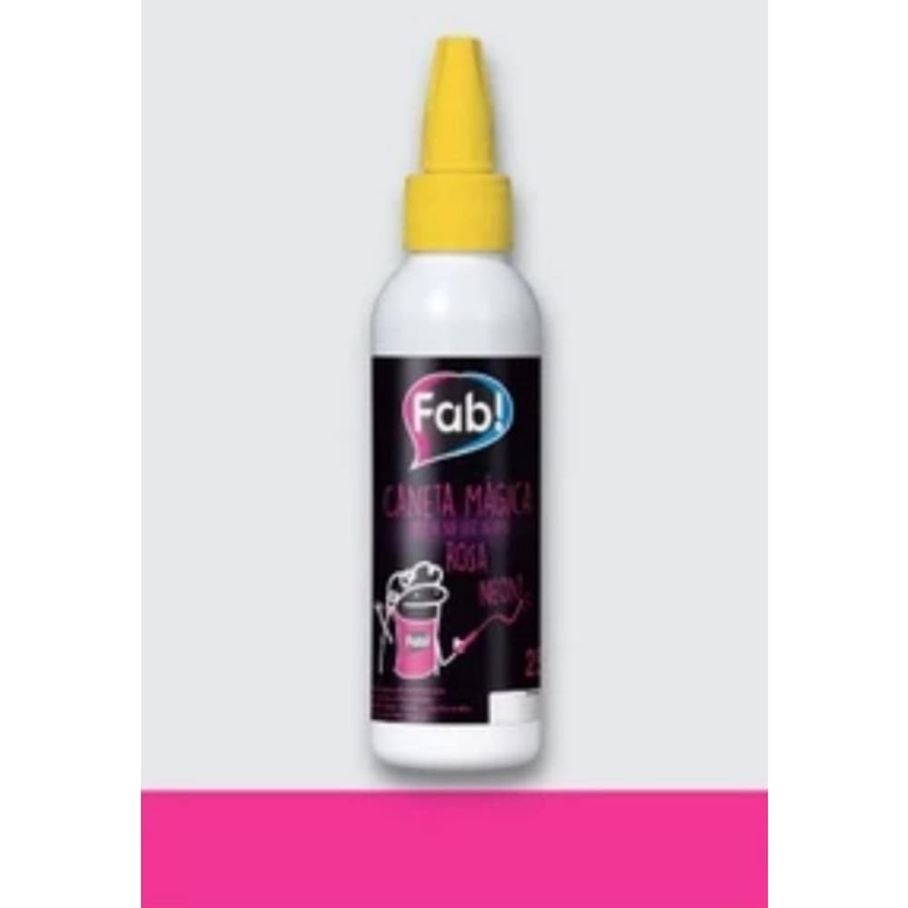 Caneta Mágica Neon Fab P/ Escrever Em Bolos E Doces Em Geral Rosa